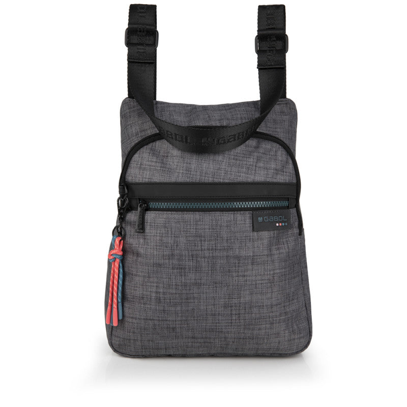 Mochila Bolso Gabol SHANI Elegante Poliéster Gris, 26x33x9cm Versátil para Mujer