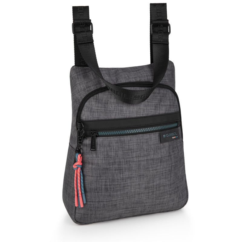 Mochila Bolso Gabol SHANI Elegante Poliéster Gris, 26x33x9cm Versátil para Mujer