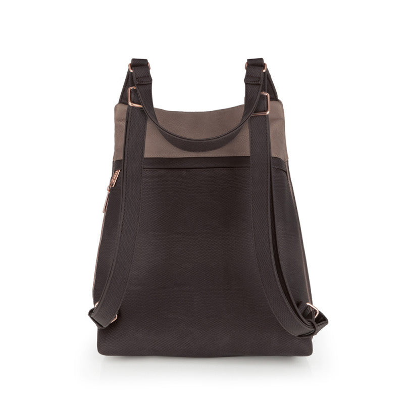 Mochila Bolso THELMA Gabol Elegante Piel Sintética Marrón Libre de PVC con Organizador