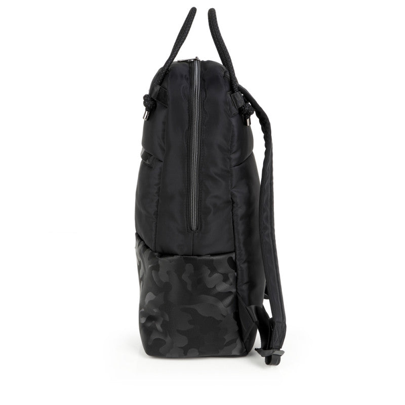 Mochila Ingrid Gabol Impermeable Negra: Nylon Duradero, Anti-PVC, Organizador Interno