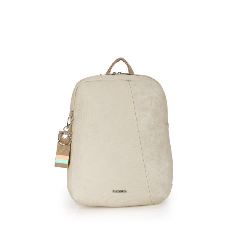 Mochila Muriel Gabol Beige Elegante Piel Sintética Sin PVC Uso Diario