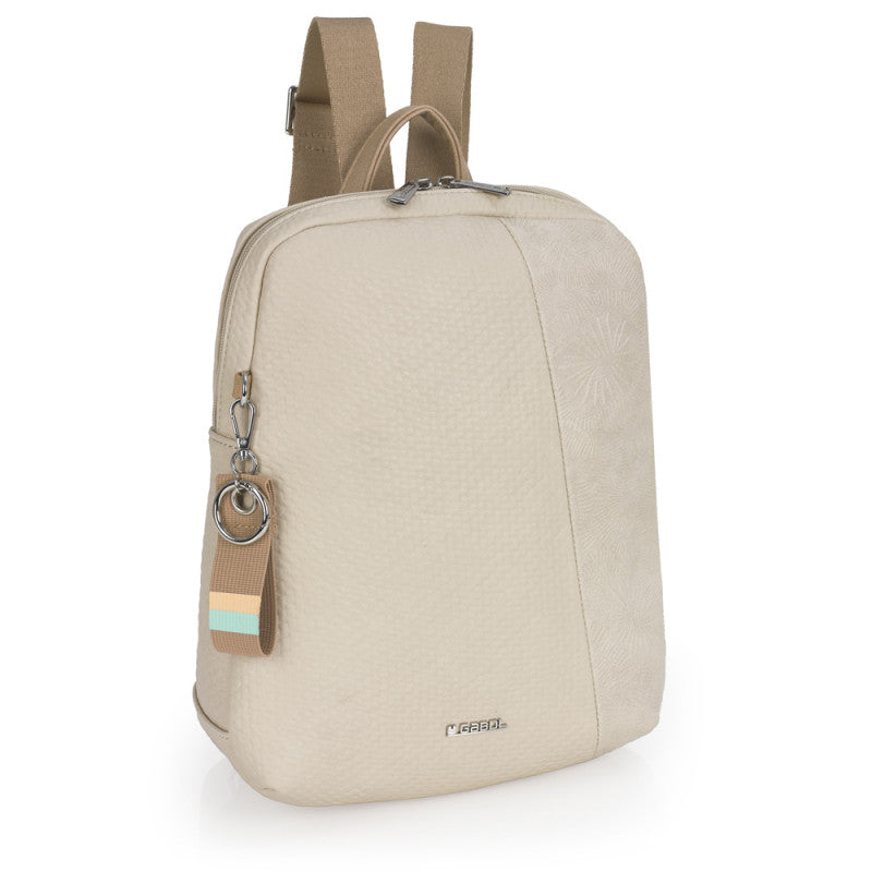 Mochila Muriel Gabol Beige Elegante Piel Sintética Sin PVC Uso Diario