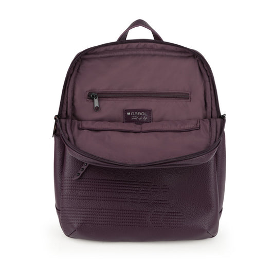 Mochila OLIVIA Elegante Polipiel Burdeos con Organizador Interno para Mujer 26x32x11 cm