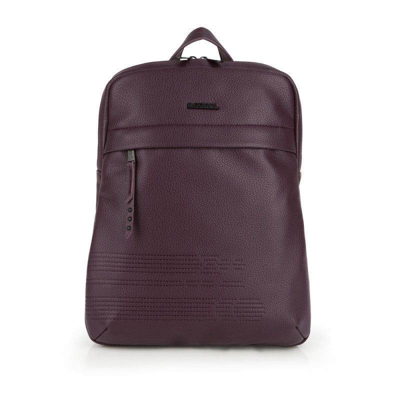 Mochila OLIVIA Elegante Polipiel Burdeos con Organizador Interno para Mujer 26x32x11 cm