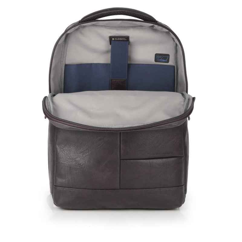 Mochila para Portátil 15.6" de Piel Sintética COMMAND Marrón Gabol