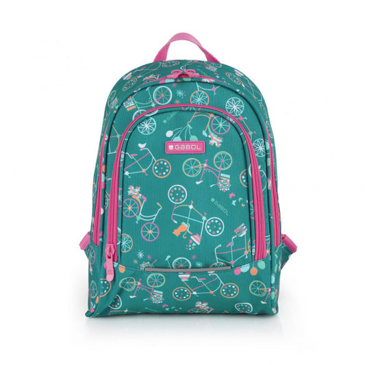 Mochila Pequeña Fiori Gabol Verde: Diseño Juguetón, Espalda Acolchada, Identificador