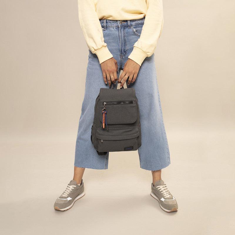 Mochila Gabol SALMA Elegante Piel Sintética Gris Diseño Moderno PVC Free
