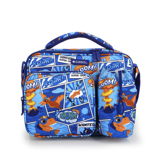 Bolsa Térmica Porta Alimentos Gabol DINO: Diseño Infantil, Compartimentos Múltiples y Acolchado
